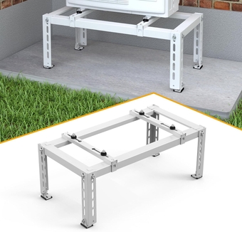 Heavy Duty Ground Stand for Mini Split Air Conditioner Heat Pump Systems,Ductless Mini Split Bracket for 9,000-24,000 BTU,Universal Condenser Stand Base for Outdoor AC Units
