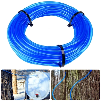 50FT Maple Syrup Tubing Drop Lines Extractors, Food Grade Maple Syrup Tapping Vacuum Tube, Tree Sap Collection Hose Supplies for Organic Maple Syrup