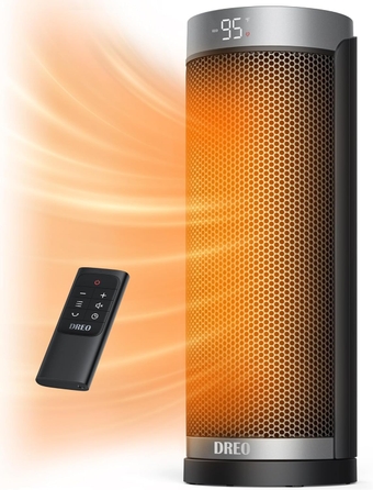 Space Heaters for Indoor Use, Electric Heater with Remote for Bedroom Large Room, 16 inch Upgraded 1500W Fast Heating with Thermostat, Overheating & Tip-Over Protection, 70°Oscillating, Portable
