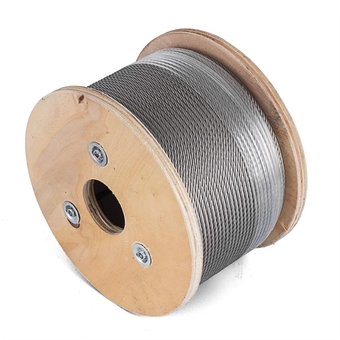 Stainless Steel Cable Railing 3/16"x 500ft, Wire Rope T304 Marine Grade,7x19 Strands Construction Aircraft Grade Wire Rope for Deck Rail Balusters Stair Handrail Porch Fence