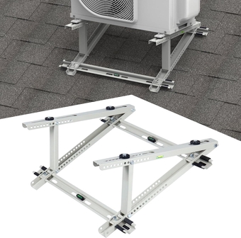 Rooftop Mini Split Mount Bracket, Adjustable Roof Support Bracket for Ductless Mini Split Air Conditioner Condenser & Heat Pump, Holds Up to 300 lbs, 9,000 BTU to 24,000 BTU