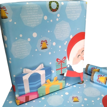eVincE Christmas wrapping paper for him her | Set of 25 Red Blue papers for kids | Gifting ideas for men women office gifts | 70 x 50 cms size rolled for crease free wrapping | Use it for Xmas decor