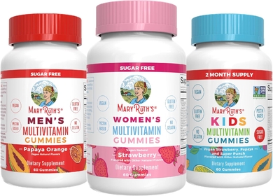 's Women's Multivitamin Gummies, Men's Multivitamin Gummies, and Kids Multivitamin Gummies, 3-Pack Bundle for Immune Support, Metabolism, Skin Health & Hair, Bone Health, and Overall Health