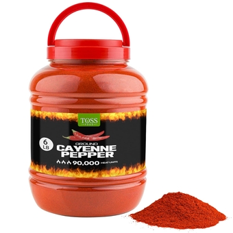 Extreme Hot Cayenne Pepper Powder Bulk 90,000 Heat Units 6 LB, Ground Cayenne Powder Hot Pepper Powder - Red Pepper Powder Spice for Home and Commercial Cooking
