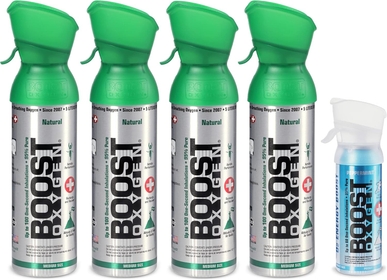 4 Piece 5 Liter Natural Flavor and 3 Liter Peppermint Canned  Bottle  Cans with Easy to Use Mouthpiece (5 Pack)