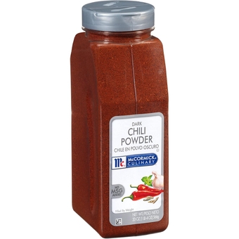 Dark Chili Powder, 20 oz - One 20 Ounce Container or Dark Chili Powder, Enhances Nachos, Tacos, Enchiladas and Dark Chocolate