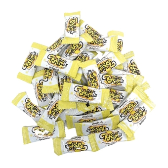 1Lb Original Ginger Chews - Sweet Soft Candied Delights From Indonesia - Promotes Relief From Morning Sickness, Upset Stomach - Made from Real Ginger Root, Non-GMO, Vegan Candy