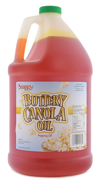 Snappy Popcorn 1 Gallon Snappy Buttery Canola Oil, 9 Pound