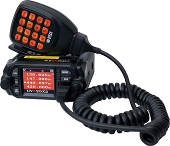 UV-25X2 (Second Gen.) Mini Mobile 25 Watt Dual Band Base, Mobile Radio: VHF, UHF Amateur (Ham)