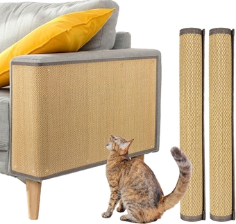 2 PCS Anti Cat Scratch Furniture Protectors from Cats Scratcher Couch Guards for Cat Scratching Pad Bamboo Mat for Sofa and Couch Corner Protection (19.7x31.5 Inch)