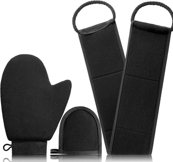 𝟮𝟬𝟮𝟯 𝐔𝐩𝐠𝐫𝐚𝐝𝐞𝐝 Exfoliating Glove, Face Scrubber, Back Scrubber for Shower -3 in 1 𝗡𝗲𝘃𝗲𝐫 𝗕𝗿𝗼𝗸𝗲𝗻 Exfoliating Body Scrubber Exfoliator, Exfoliating Mitt Get 𝐌𝐨𝐫𝐞 𝐂𝐨𝐧𝐭𝐫𝐨𝐥