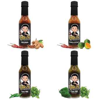 Sriracha Hot Sauce Sampler Gift Set 4-pack -  Hot Sauce - Original, Manila Extract, Thai Fire, and Green Ghost Extra Hot Chili Pepper Sauce
