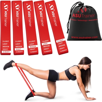 Loop Resistance Bands | 5 Exercise Bands, 5–40 lb | Boosting Workout Equipment Made of Durubbex | Resistance Bands for Working Out, Inner Thigh Exercise Equipment | Fitness & Workout Bands