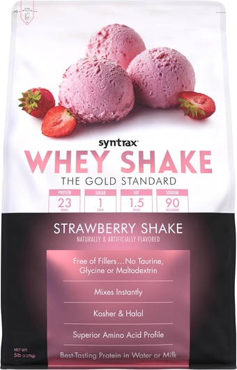 Whey Shake, Strawberry Shake, 5 Pounds