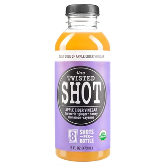 Shot | Apple Cider Vinegar Shots with Turmeric, Ginger, Cinnamon, Honey & Cayenne | Wellness Drink | 100% USDA Certified Organic | Gut Health | 1-Pack of 16oz Bottle