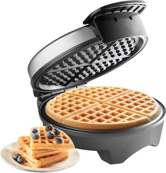 Waffle Maker by Cucina Pro - Griddle Makes 7 Inch Thin, American Style Waffles for Breakfast - Non-Stick Waffler Iron with Adjustable Browning Control, Homemade Breakfast Gift, Easy to Use and Clean