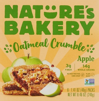 Oatmeal Crumble Apple Bars, 1.41 Oz, 6 Ct