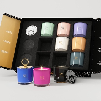 Mega Luxury Aromatherapy Scented Candle Gift Set | 9 Votive Candle Archive Set with Premium Magnetic Gift Box | All Natural Essential Oil Infused Soy Candle | 140 Hours Long Clean Total Burn