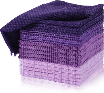 Microfiber Cleaning Cloth, 20 Pack Reusable Microfiber Cleaning Rags, Lint Free Cloths Highly Absorbent Kitchen Dish Cloths for Home, Kitchen and Window(14 x 14 in)