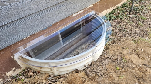 "Just Cover It" UV Resistant Polycarbonate Window Well Cover - 39" Width x 17" Length
