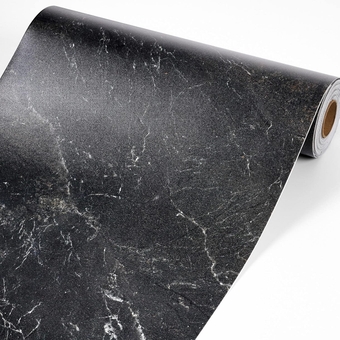 15-Piece Marble Peel and Stick Floor Tile 12"x24" Stained Charcoal Black Floor Tiles Bathroom Waterproof Stick on Flooring Self Adhesive Vinyl Floor Tile Stickers Marble Flooring Decorative
