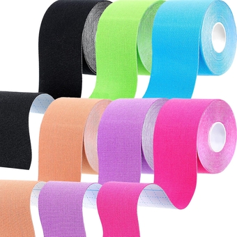 6 Rolls Kinesiology Tapes Athletic Elastic Muscle Kneepad Tape for Foam Underwrap Knees Tape for Waterproof Joints Ankle Pre Wrap Wrists Sports Activities Tapes(Assorted Colors, Classic Pattern)