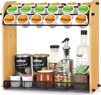 K Cup Holder Large Capacity Coffee Pod Holder Coffee Bar Accessories and Cup Storage Organizer Save Space for Home Office Kitchen Counter Organizer(at Least 49 Coffee Pods)