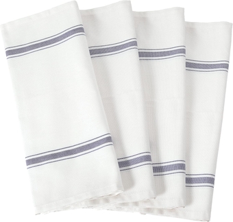 Kitchen Towel 4 Pack - 100% Cotton Kitchen Dish Towel - Tea Towels - Reusable Cleaning Cloths - Highly Absorbent Bar Towel - Large Dish Towels - Wiping Cloth - (15x25 Inch, Herringbone)
