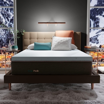 ZenWave 2" Full Size Gel Memory Foam Mattress Topper with CopperCell, Infused with Calming Hemp Extract and Cooling Copper, CertiPUR-US Certified